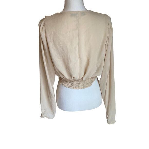 HYFVE Smocked Crop Top Blouse Size M NWOT - Picture 3 of 6